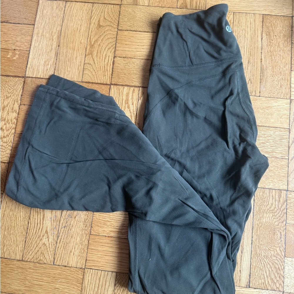 lululemon athletica Green Leggings with Elastic Waistband